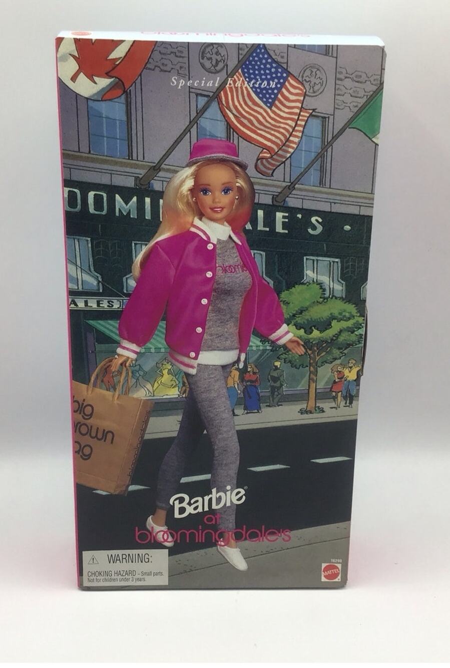 1996 Vintage Barbie at Bloomingdales Doll NRFB Big Brown Bag Charge Card 16290